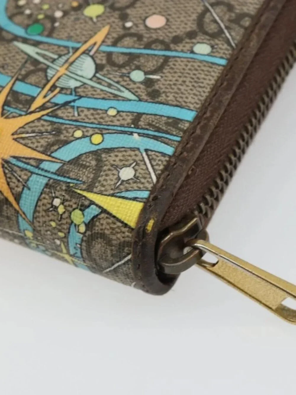 GUCCI GG Supreme Wallet PVC Beige 647940 Auth 186699A